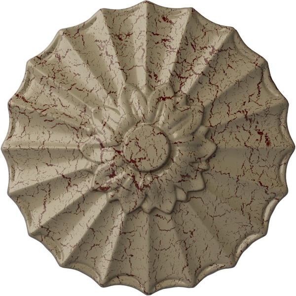 Ekena Millwork Shakuras Ceiling Medallion (Fits Canopies up to 1 3/8"), 9"OD x 1 3/8"P, Gobi Desert Crackle CM09SHGDC - main